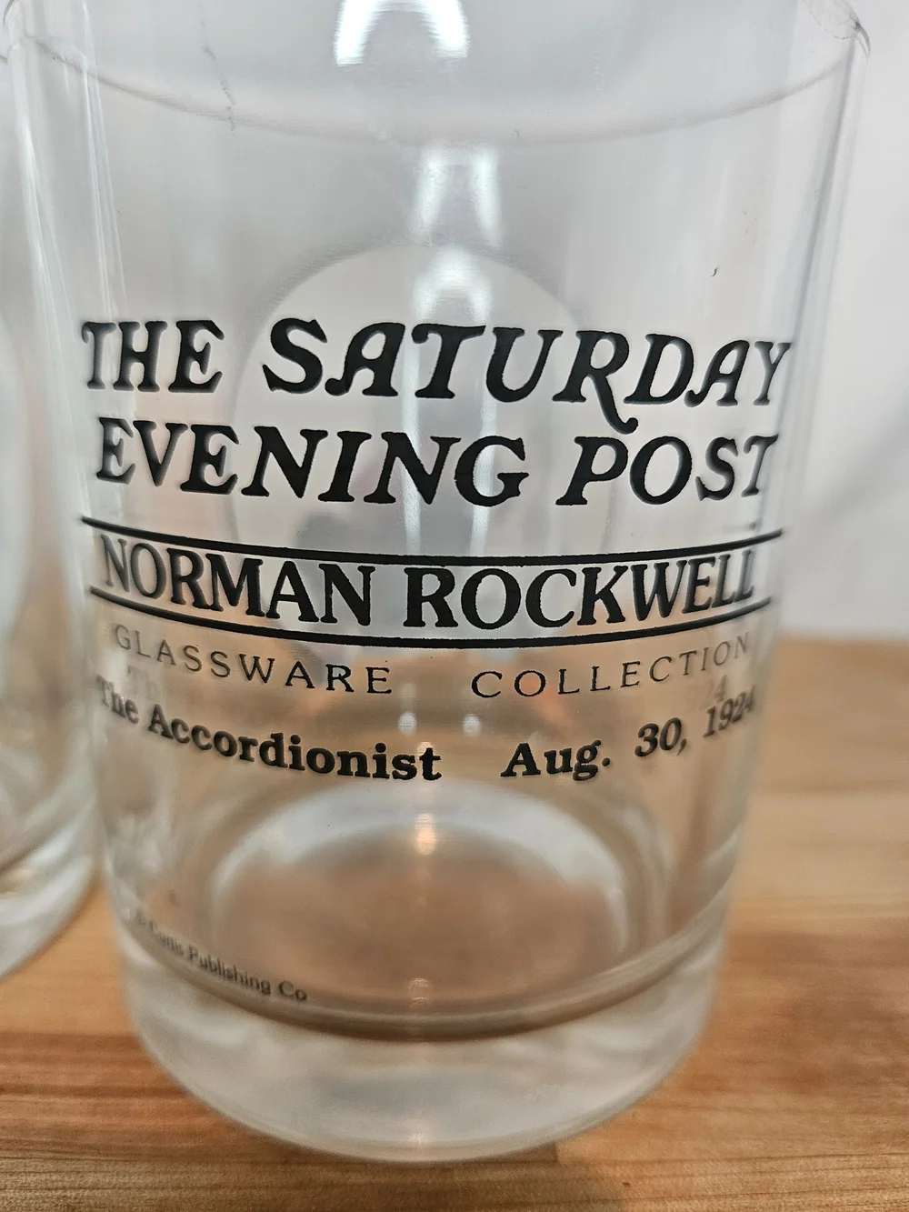 Norman Rockwell Saturday Evening Post Glassware Retro Lot of 2 Glasses USA